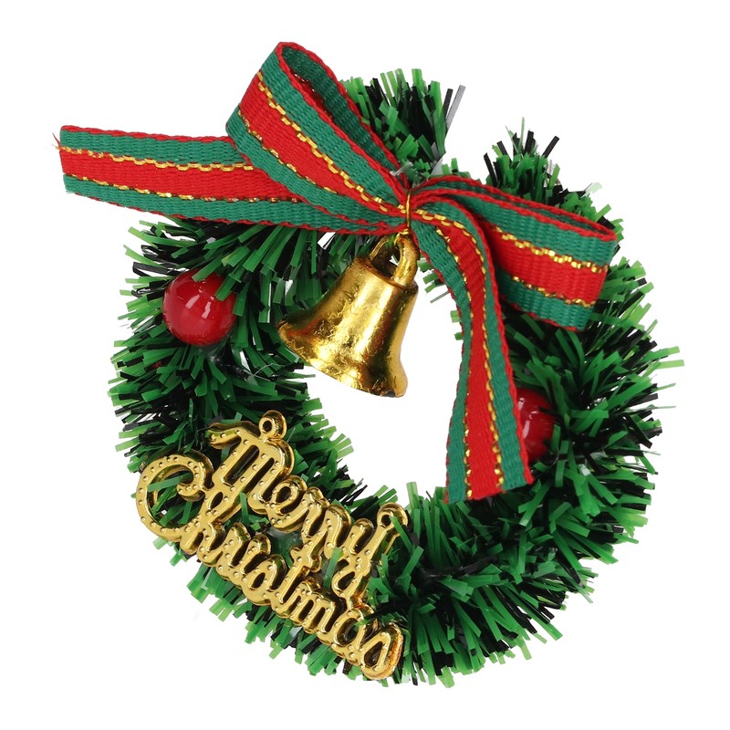 10Pcs Dollhouse Christmas Wreath Exquisite Colors Cute Life Scenes Miniature