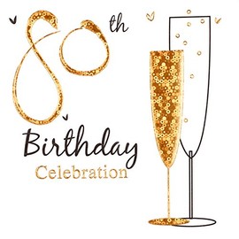 Simon Elvin Birthday Party Invitations (Pack of 6) - 80th Birthday