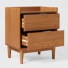 Walker Edison Blythe Mid-Century Modern Tray-Top 2-Drawer Nightstand, 20 Inch,