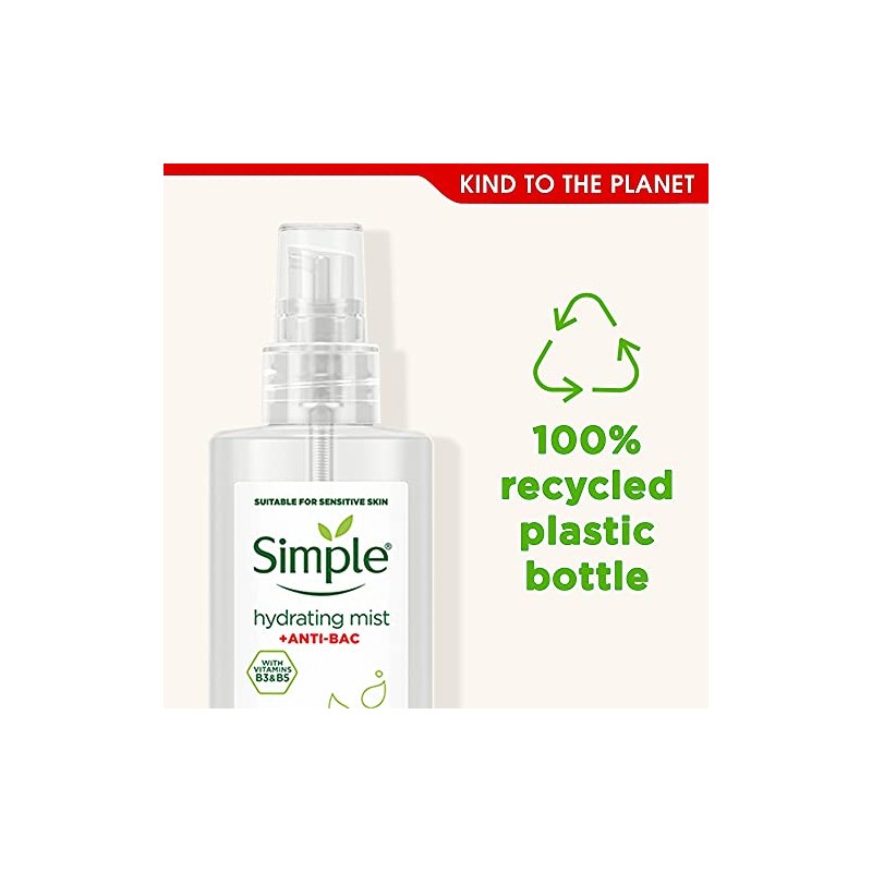 2 Pack of Simple Hydrating Mist + Anti-Bacterial Kind Defence