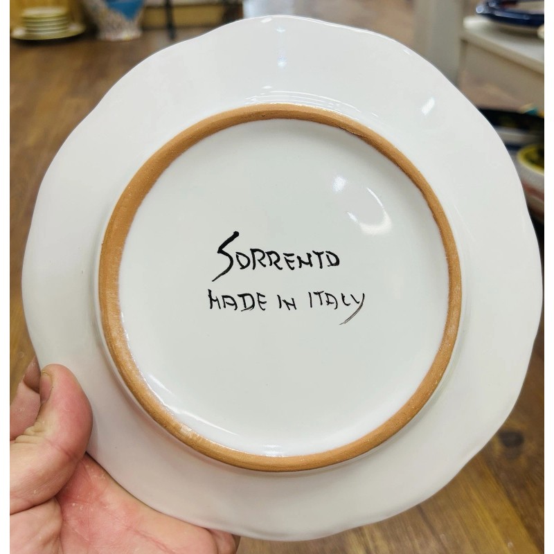 VIETRI Sorrento Lemon Pattern 8 Inch Plate Made/Painted by hand-Italy
