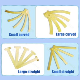 Windplusya 20 pcs Dental Matrix T Bands, Dental Sectional Contoured Metal Matrices Bands,T Shape Matrix Bands Tooth Repair kit. (Small Straight)