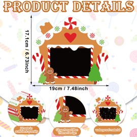 Suzile 24 Sets Christmas Picture Frame Craft Kits Gingerbread House Photo Frame Ornaments Bulk Classroom Christmas Crafts for Kids Toddlers Christmas Tree Xmas Party Decorations [video game]