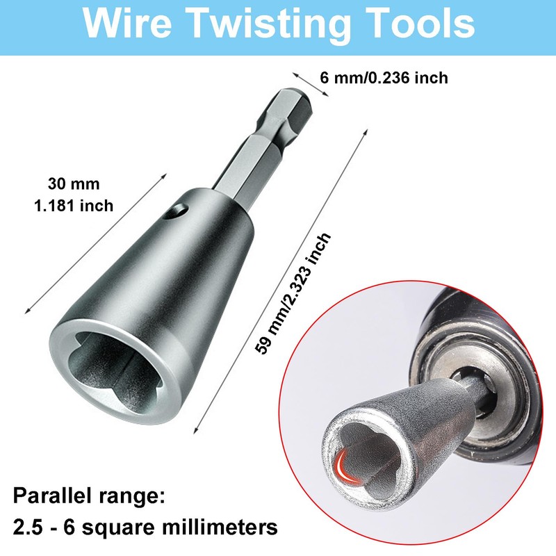 WADY Wire Twisting Tools, 3 Pcs No-Peeling Wire Stripping Tool