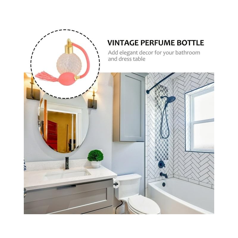 SCOLAND Vintage Perfume Spray Bottle Refillable Perfume Glass Atomizer Empty