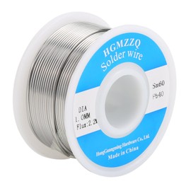 HGMZZQ 60/40 Tin Lead Solder Wire with Rosin for Electrical Soldering 0.039 inch-0.22lbs(1.0mm-100g)