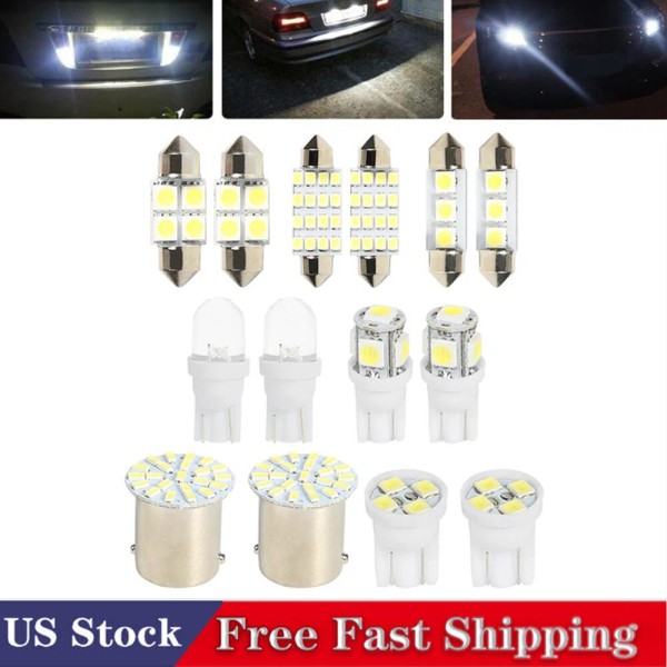 Unbranded 14x Car LED Light Interior Package Map Dome License