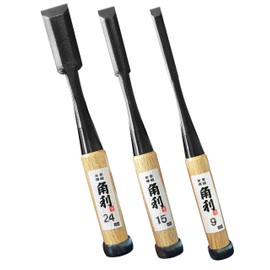 Kakuri Entry Only Chamfer, White Oak Pattern, 0.3, 0.59, 0.9, 0.9 inches (9, 15, 24 mm), Set of 3