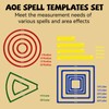 SANKOYO 15 Pcs Area of Effect Spell Templates, DND Spell