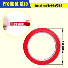 Qimoo 15 Rolls 1/4" Pinstripe Tape Whiteboard Tape Line, 6mm Thin Dry Erase Board Tape Lines for Graphic Chart Art Tape Grid Marking, 216ft Per Roll