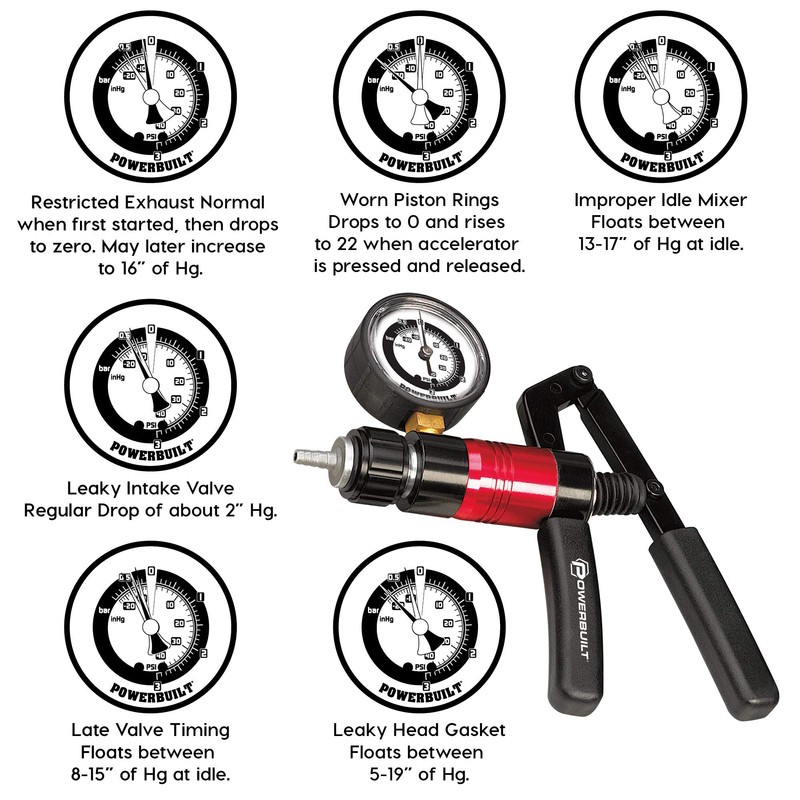 Powerbuilt Vacuum Pump Set with Hoses, Repair Components and Hydraulic