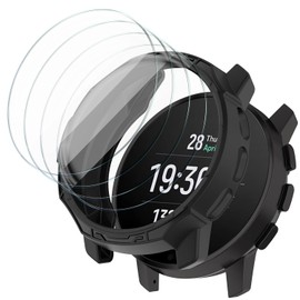 Msvueioe [1+4Pack] Case with Tempered Glass Screen Protector Compatible with Suunto 9 Peak / 9 Peak Pro, Bumper Full Coverage Protective Soft Cases Face Cover for Suunto 9 Peak/9 Peak Pro