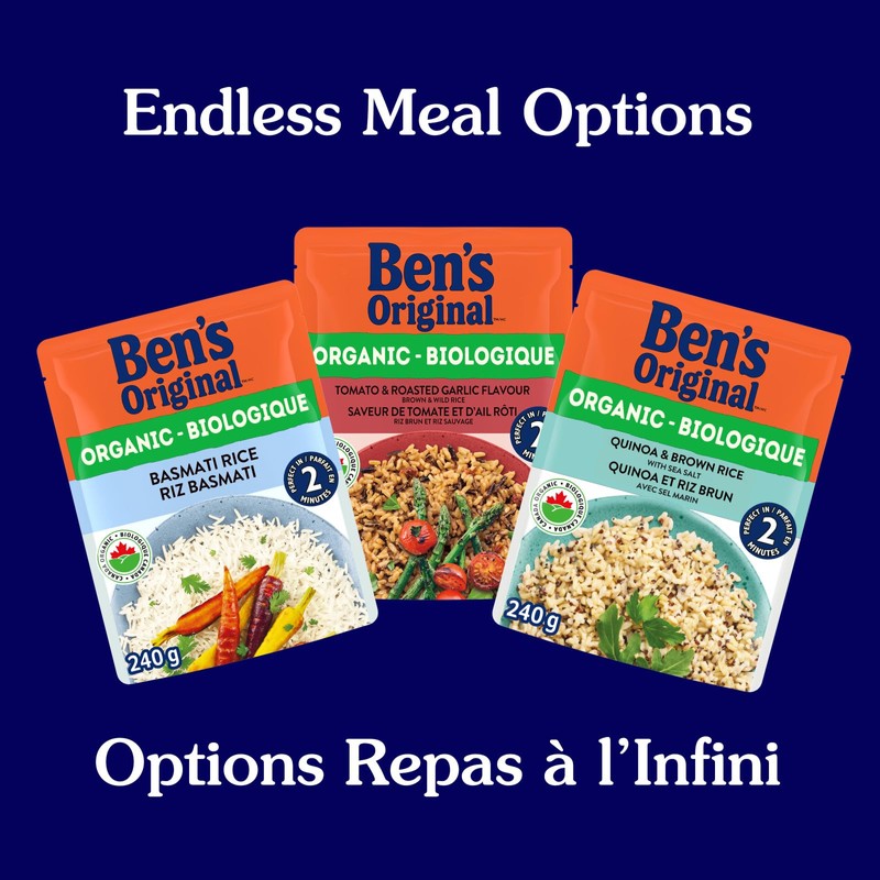 BEN'S ORIGINAL Organic Tomato & Roasted Garlic Flavour Brown &