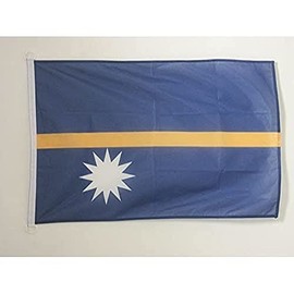 Nauru NAUTICAL Flag 18'' x 12'' - Nauruan flags 30 x 45 cm - Banner 12x18 in for boat - AZ FLAG