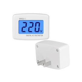 AC Voltmeter Tester Digital Display Plug AC 80-300V Voltmeter LCD Digital Display Voltmeter Tester LCD Digital Power Line Voltage Tester Voltage Measurement for Home, Laboratory, Factory Voltage