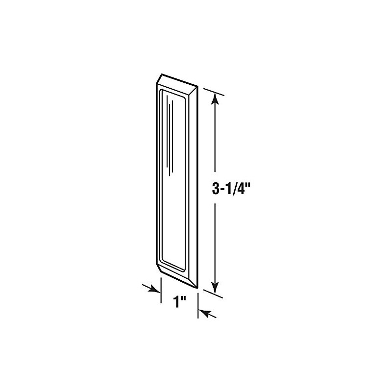 Prime-Line MP2550 Self-Adhesive Window Finger Pull, Black Plastic (4 Pack)