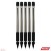 rorito 10 x 0.7mm Charmer BLACK Ballpoint Pens Soft Grip