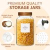 KEYWING 88oz Large Glass Jars with Airtight Acacia Wood Lids,