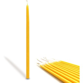 48 x Beeswax Candles 11" Handmade Tapers (Made in Canada) Burns More Than 2 Hours-Small in Diameter- but Wonderful Candles…