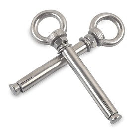 Expansion Bolt M8 x 100mm Anchor Bolt 304 Stainless Steel Expansion Anchor Bolts Eye Bolts Heavy Duty Eyebolt Expansion Screw for Masonry Concrete Wall 2PCS