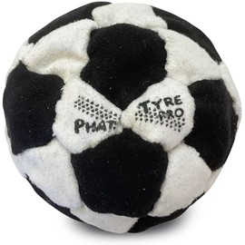 DIRTBAG PT Pro 32 Panel Footbag, Flying Clipper Original Design, Steel Pellet Filled for Maximum Control Handsewn - Black/White.