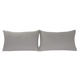 Stretch Pillowcases - Micro Jersey Knit & Ultra Soft, Standard Size - Set of 2 Pillow Cases, Light Gray