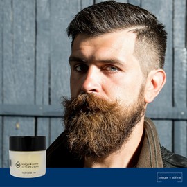 Premium Styling Wax For Men - K+S Salon Quality Hair Care Products for Short Hair - Infused w/ Caranauba Wax for Separation, Moisturizing & Flake Free Non Greasy Strong Hold w/ Natural Shine Finish