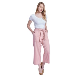 Seven7 NEW! Seven7 Women's Wide Leg Pant Belted with Pockets, Mellow Rose, Size 4