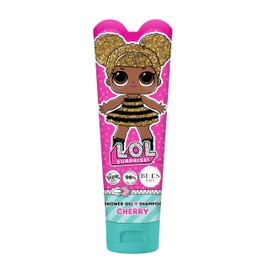 LOL Surprise Vegan 2-in-1 Shower Gel & Shampoo – Cherry Scent, 98% Natural Ingredients, Moisturising & Gentle Formula, Paraben-Free, Non-Irritating, Ideal for Adults & Kids Aged 3+, 240ml