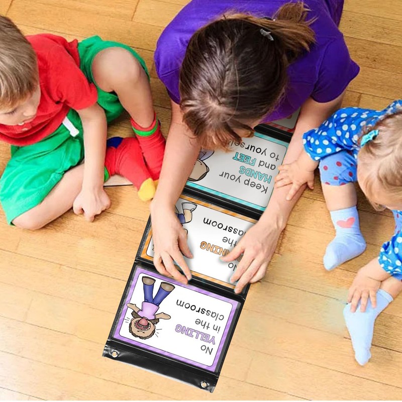 Mewise Pocket Chart for Classroom Cards,Drawing,Pictures,Class Demonstrations,Haning Wall File Organizer