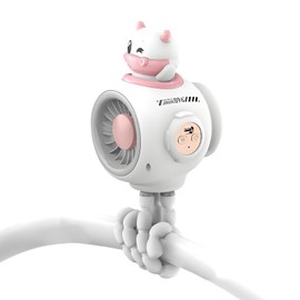 Stroller Fan For Baby - Clip Fan For Stroller - Three Speed, USB Charging Cooling Tool For Shopping Camping Car Seat Outdoor Travel