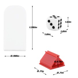 Bignc 50 Pack Colorful Game Card Stands, 50 Pieces White Blank Game Board Marker for DIY Board Game Party Favor