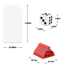 Bignc 50 Pack Colorful Game Card Stands, 50 Pieces White Blank Game Board Marker for DIY Board Game Party Favor