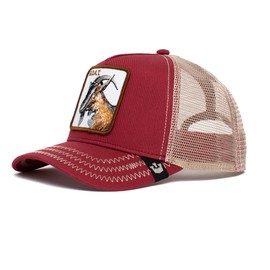 Goorin Bros. The Farm Unisex Baseball Trucker Hat, Red/G.O.A.T, One Size