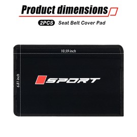 Figpade 2PCS Seat Belt Cover Pad,Soft Car Seat Strap Pads with Adjustable Nylon Fastener Closure,Universal Stylish Seats Belt Protector for Car Interior Accessories & Long Drive Comfort