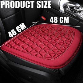 CGEAMDY 2 Pieces Breathable Non Slip Car Seat Protector, Universal Embossed Seat Cushion Suitable for Most Cars, Breathable Car Interior Cushion with Spandex Anti Scratch Sweat Water(Burgundy)