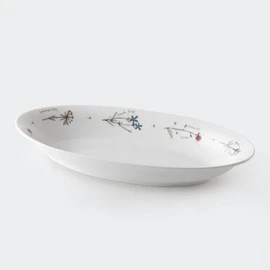 Zen Korea Rachel Barker Meadowflower Oval Pasta Bowl 33cm / 젠한국 레이첼바커 메도우플라워 타원 파스타볼 33cm