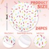 Whaline Confetti Sprinkle Paper Plate Cute Donut Disposable Plate Dessert