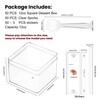 FZJ 20 Pack 12OZ Square Clear Plastic Dessert Cups with