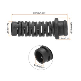 sourcing map 30pcs 6mm Strain Relief Cord Connector Cable Bushing Boot Sleeve Flexible Spiral for Electric Cable Cord Insulation Protection