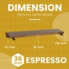 TEN49 Industrial Pipe Wood Wall Shelf - 36" Espresso Real
