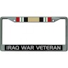 IRAQ WAR VETERAN CAMPAIGN SERVICE RIBBON  USA MADE LICENSE PLATE FRAME