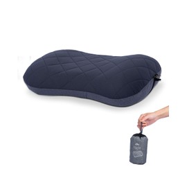 iClimb Camping Air Pillow/Air Pillow, TPU Lining, Pillow Cover, Washable, One-Button / Air Input/Exhaust, Elastic Rope, Mat Included, Anti-Slip, 5.3 oz (150 g), Ultra Lightweight, Convenient to Carry,
