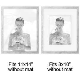 TOFOREVO 6x6 Picture Frames Set of 6 Distressed White Wood Grain Photo Frame for Gallery Wall Mounting or Tabletop Display