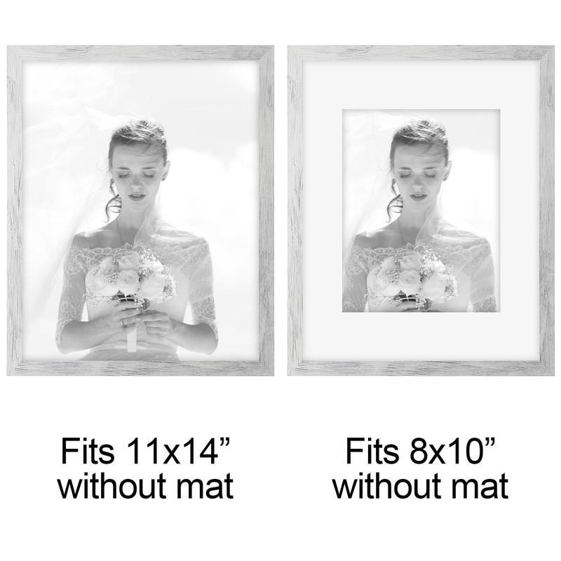 TOFOREVO 6x6 Picture Frames Set of 6 Distressed White Wood