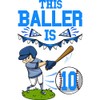 CafePress Baseball Player This Baller is 10 B Bumper Sticker