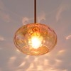 Wrlmfy Large Glass Pendant Lighting, Hammered Lampshade Chandelier with Height