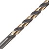 12 PCS, 9/64", Black and Gold Coated Twist Drill Bits,
