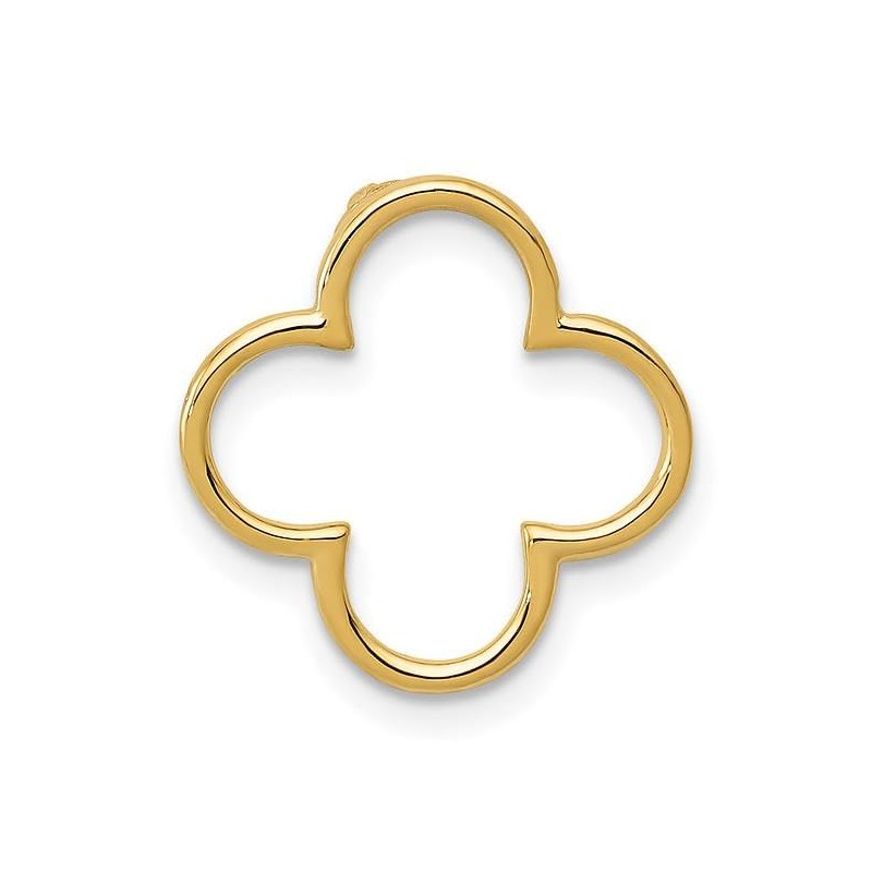 IceCarats 14K Solid Yellow Gold Floating Chain Slide Pendant Necklace