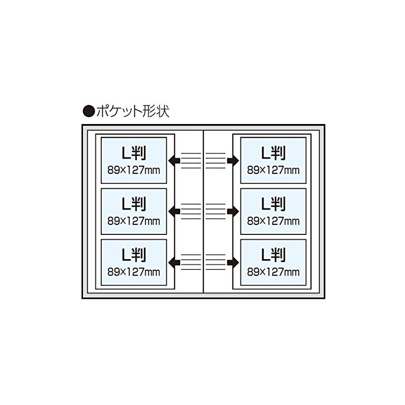 ナカバヤシ ポケットアルバム L判 3段 180枚収納 リラックマ 1PL-1505-1